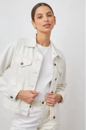 Rails Women Denim Jackets - Ecru Mulholland Denim Jacket