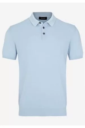 Sand Men Vintage T-Shirts - Pale Blue Retro Polo T Shirt
