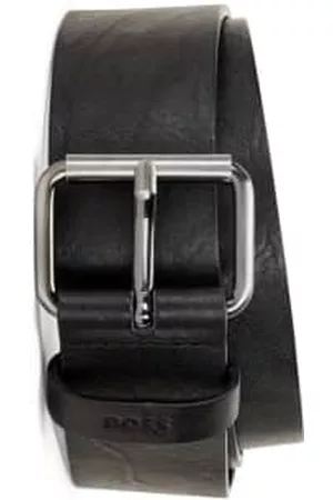 HUGO BOSS Boss - Serge 40mm Italian Leather Belt With Gunmetal Buckle 50471299 001
