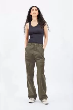 Anorak Women Cargo Pants - Dr Denim Donna Cargo Pants Trousers Emerald Green