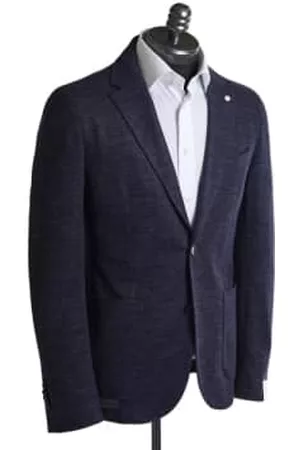 L.B.M. 1911 Men Blazers - Dark Textured Slim Fit Stretch Jersey Blazer 35212/2