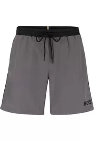 HUGO BOSS Men Swim Shorts - Starfish Dark Contrast Logo Swim Shorts