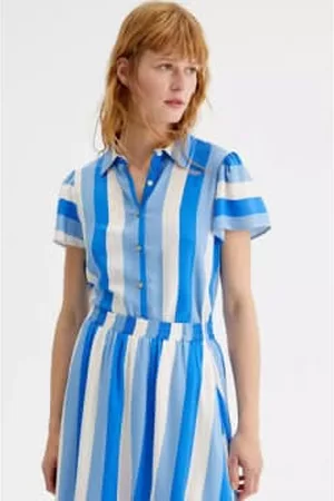 Compañía fantástica Women Short & Mini Dresses - Fantastic Company Striped Short Sleeve Shirt