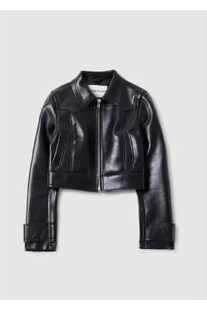 Stand Studio Women Leather Jackets - Women's Quatro Faux Leather Cropped Jacket In