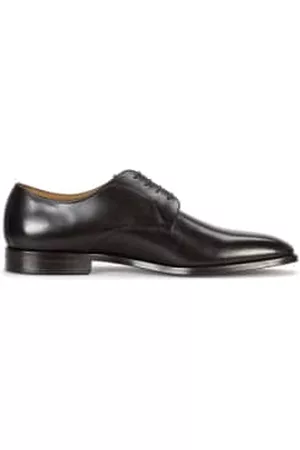 HUGO BOSS Men Formal Shoes - Dark Italian Made Derby Leather Shoes