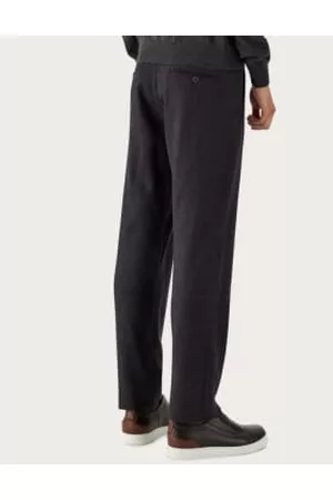 CANALI Men Pants - Burgundy Impeccable Wool Smart Casual Trousers