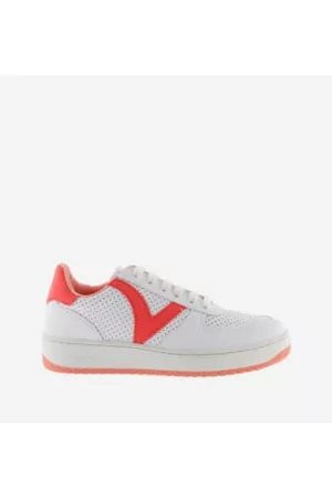 victoria Women Sneakers - Madrid Faux Leather Coral