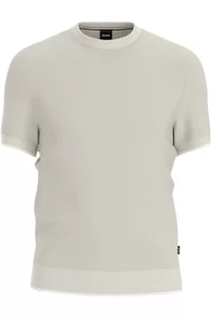 HUGO BOSS Men T-Shirts - Boss - Giacco Open Linen Blend Knitted T-shirt 50486728 131