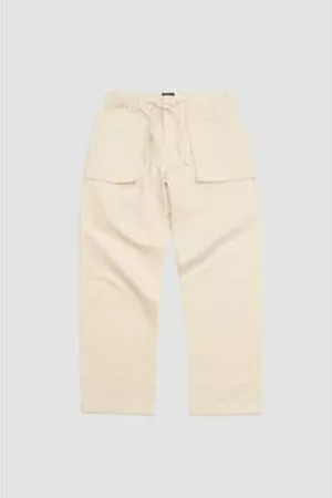 Arpenteur Men Cargo Pants - Cargo Pants Canvas Cotton/linen Ecru