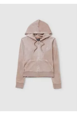 Juicy Couture Women Zip-up Hoodies - Womens Robertson Classic Zip Up Hoodie In Caramel