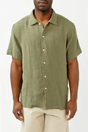 Outland Men Short sleeved Shirts - Olive Easy Short Sleeve Shirt