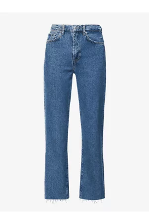 7 for all Mankind Women Jeans - Logan Stovepipe Blaze Jeans with Raw Cut Hem