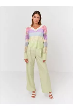 Brodie Women Cardigans - Pastel Open Pointelle V Neck Knit