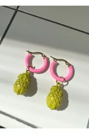 MISS KLECKLEY Women Bracelets - Fruity Pineapple Enamel Hoops