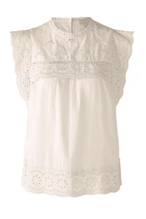 Oui Women Blouses - Off Broderie Anglaise Blouse 78595 1042