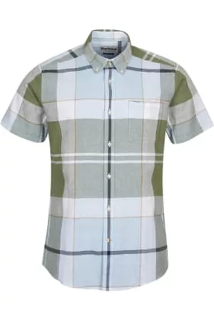 Barbour Men Short sleeved Shirts - Douglas Short Sleeve Shirt - Washed Olive