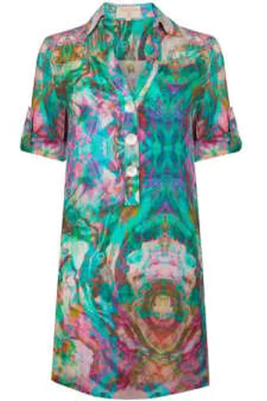 Sophia Alexia Women Casual Dresses - Liquid Rainbow Beach Shirt
