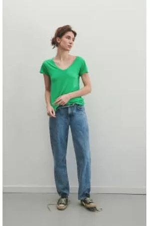 American Vintage Women Short Sleeved T-Shirts - Jacksonville V Neck Tee 51