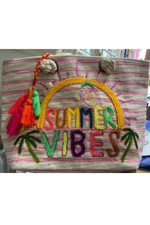 Alex Max Women Wallets - Summer Vibes Embroidered Beach Bag