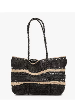 Petite Mendigote Women Wallets - Raffia Tote Bag Noir Shopper/beach