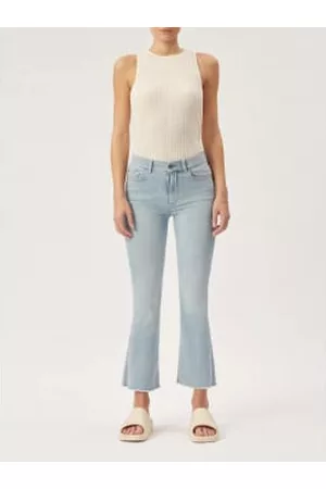 DL1961 Women High Waisted Jeans - Light Bridget Boot High Rise Crop Jeans