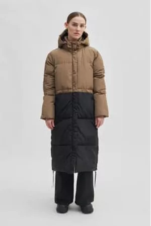 Second Female Women Coats - Shitake Buff New Coat
