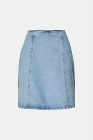 SELECTED Women Denim Skirts - Light Denim Krista Skirt