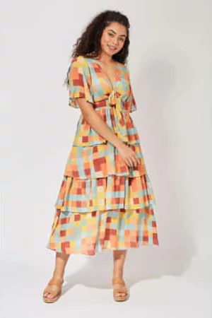 HAVEN Women Graduation Dresses - Saba Tiered Maxi Dress - Sundowner