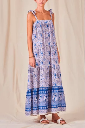 M.A.B.E Women Printed & Patterned Dresses - Joss Multi Print Maxi Sundress