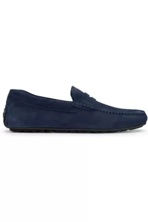 HUGO BOSS Men Loafers - Noel Mocc Driving Shoe - Dark Suede