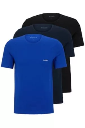 HUGO BOSS Men T-Shirts - Boss - 3-pack Of T-shirts In Jersey Cotton In Open , Navy And Black 50475286 460