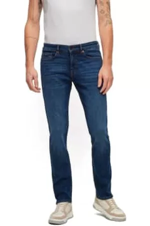 HUGO BOSS Men Slim Jeans - Delaware Slim Fit Jeans - Motive Mid Stretch