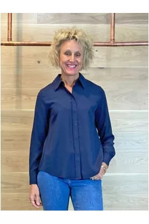 Emme Marella Women Shirts - Navy Tempra Shirt
