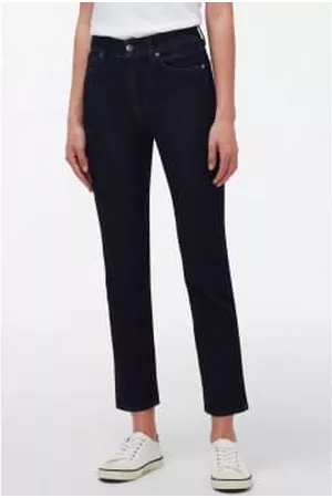 7 for all Mankind Women Straight Jeans - Dark Soho Classic The Straight Crop Jeans