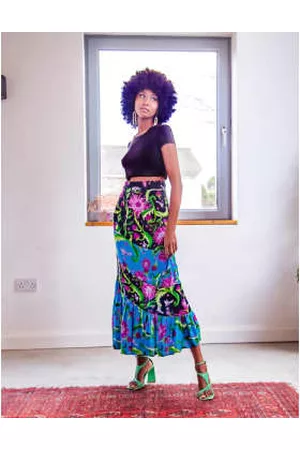 Feri Women Printed Skirts - Ebony Midi Skirt - Multi Print