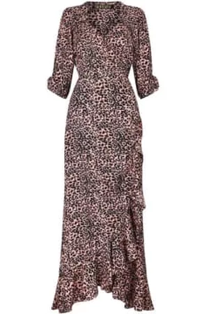 Stardust Women Printed & Patterned Dresses - Flamenco Blush Leopard Sweetheart Dress