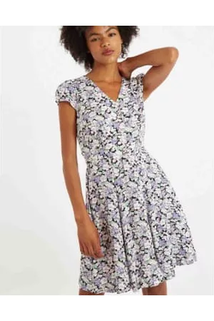 Lilac Rose Women Party & Cocktail Dresses - Louche Cathleen Mini Liseron Tea Dress In Lilac