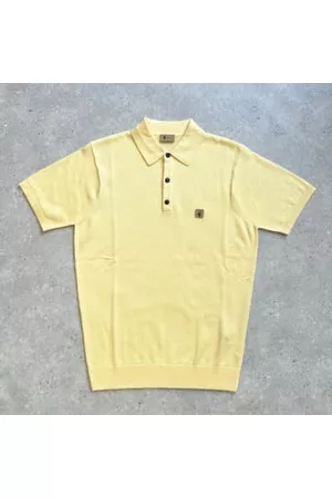 Gabicci Men Polo T-Shirts - Vintage Jackson Knitted Polo - Butter