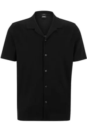 HUGO BOSS Men Short sleeved Shirts - Regular Fit Powell Short Sleeve Shirt In Mercerised Cotton