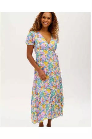 Lilac Rose Women Printed & Patterned Dresses - Sugarhill Jameela Midi Wrap Dress In Multi, Busy Floral