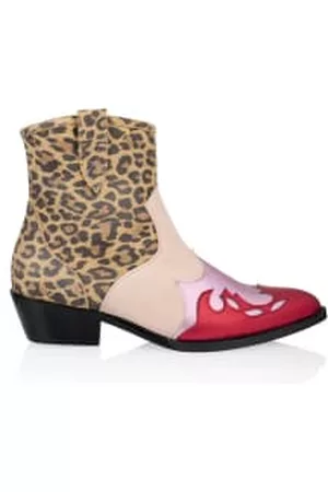 DWRS label Women Cowboy Boots - Short Lucca Leopard Western Boots