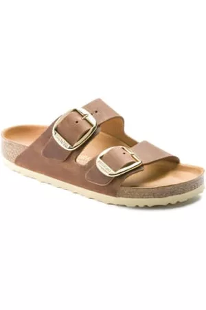 Birkenstock Women Sandals - Arizona Big Buckle Sandal - Cognac