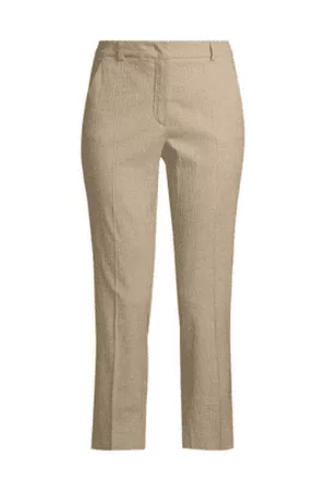 Max Mara Men Pants - Sand Checked Cotton And Linen Mix T Narsete Trousers