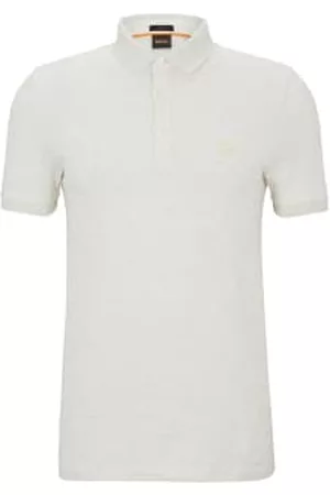 HUGO BOSS Men Polo T-Shirts - Light Beige Passenger Short Sleeve Polo Shirt