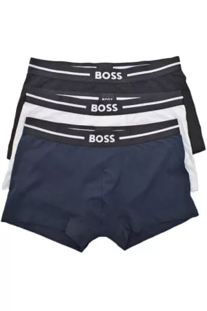 HUGO BOSS Men Boxer Shorts - Navy White Black 3 Pack Trunk Boxers
