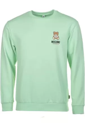 Moschino Men Sweatshirts - Bright Sweatshirt with Bear Print Chest Branding