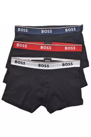 HUGO BOSS Men Boxer Shorts - Red Navy Power 3 Pack Trunk Boxers