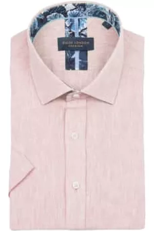 Guide London Men Short sleeved Shirts - Linen Blend Short Sleeve Shirt