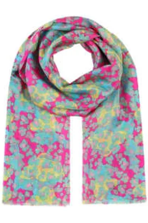 MERCY DELTA Women Scarves - Habutai Camo Tropicana Multi Printed Scarf