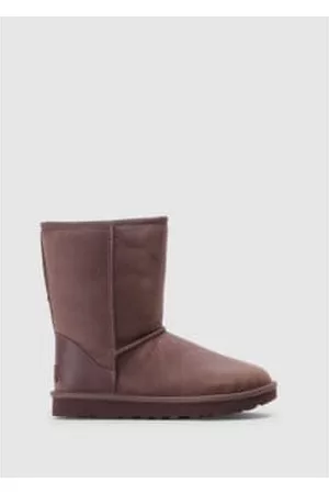 UGG Women Boots - Womens Classic Short Leather Boots In Brownstone